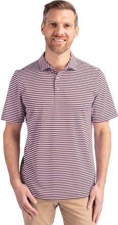 Cutter & Buck Virtue Eco Pique Stripe Recycled Mens Polo Shirt