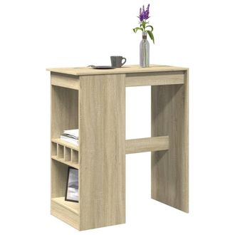 Berkfield Home Bar Table with Racks Sonoma Oak 90x47.5x103.5 cm Engineered Wood in Brown