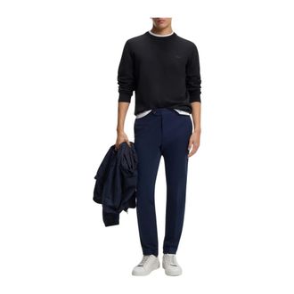 HUGO BOSS Upacas-L Jumper - male - Boss - Round-neck Knitwear - Blue - 3XL - Knitwear
