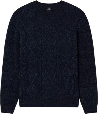 A|X Armani Exchange Sweatshirts - Heren - Ronde hals truien - Blauw - S - Truien & Vesten
