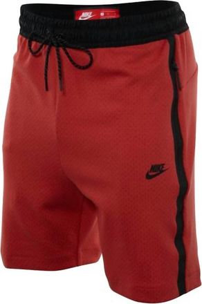 Nike Mens Tech Loose Fit Tech Fleece Shorts In Red/black