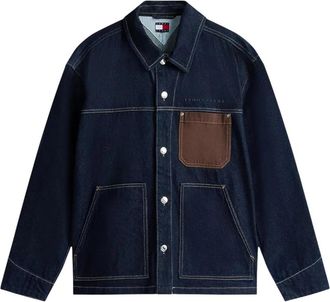 Tommy Jeans Relaxed Denim Chore Jacket - Heren - Spijkerjassen - Blauw - 2XL - Denim - Jassen