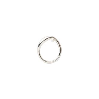 Bar Jewellery Attraverso Ring With Pearl - female - BAR JEWELLERY - Rings - Gray - S - Accessories