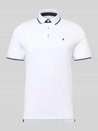 Jack & Jones Jack & Jones Slim Fit Poloshirt mit Viskose-Anteil Modell Paulos in Weiss, Gr&ouml;&szlig;e XXL