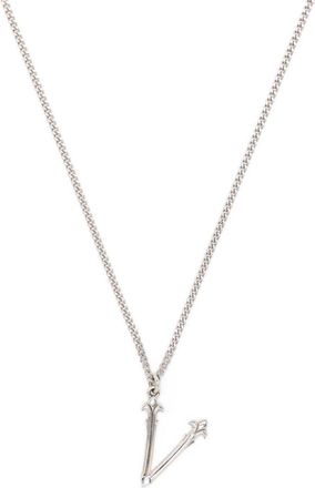 Emanuele Bicocchi alphabet pendant necklace - unisex - Sterling Silver - One Size