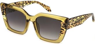 Just Cavalli Smoke Gradient Butterfly Ladies Sunglasses SJC099V 06A9 53