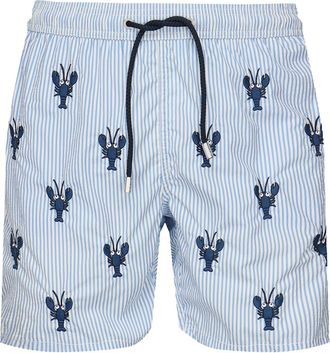 MC2 Saint Barth Striped Swimsuit With Print