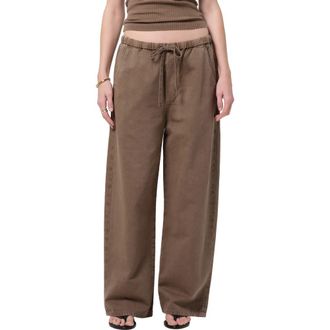 Citizens Of Humanity Aurora Pull-On Cotton & Hemp Pants in Cocoa Md Brwn at Nordstrom, Size X-Large