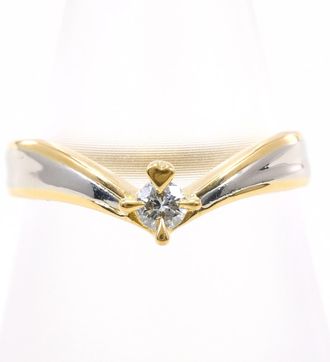 C&A Platinum Yellow Gold Yellow Gold (18K) Platinum 900 Band Ring (Pre-Owned)