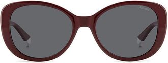 Polaroid PLD 4154/S/X LHF/M9 Womens Sunglasses Burgundy Size 55