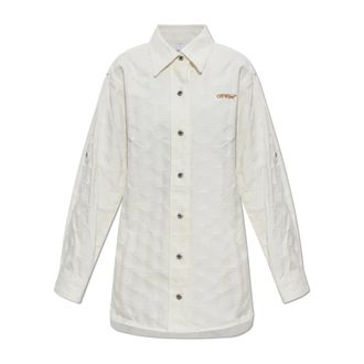 Off-white Shirts, female, White, Size: 2XS Monogram Shirt