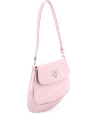 Prada Cleo Flap Shoulder Bag Spazzolato Leather Small hobo bag - Pink