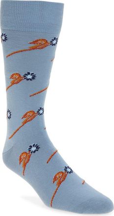Paul Smith Flower Stem Dress Socks in Turquoise at Nordstrom