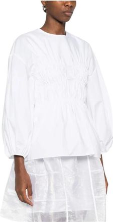Cecilie Bahnsen Camryn Blouse - Dames - Blouses - Wit - XS - Katoen - Overhemden