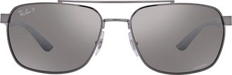 Ray-Ban Ray Ban Polarized Grey Chromance Rectangular Mens Sunglasses RB3701 004/5J 59
