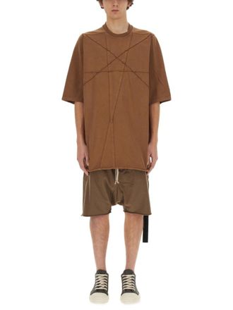 Rick Owens Brown Crew Neck T-Shirt