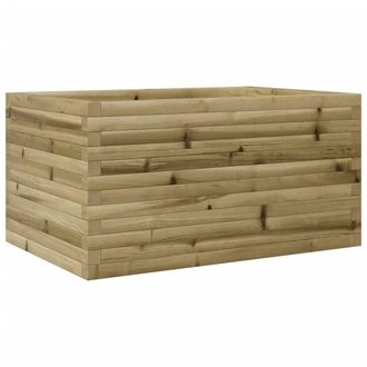 Berkfield Home Garden Planter 90x60x45.5 cm Impregnated Wood Pine in Light Tan