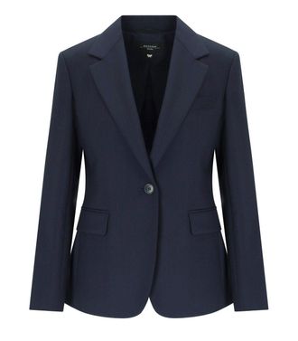 Weekend by Max Mara BLAZER MONOPETTO LAMINE BLU MAX MARA WEEKEND