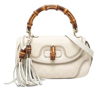 Gucci Pre-owned Gucci Medium GG Canvas New Bamboo Satchel Ladies 5MVTYB351ZHXERS6