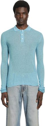 ERL Unisex Overdyed Heather Knit polo