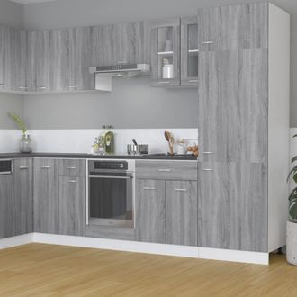 vidaXL Pensile In Vetro lyon Grigio Sonoma 60x31x60 Cm - Vidaxl