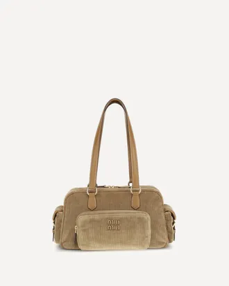 Miu Miu Borsa a Spalla in velluto a costine Woman UNI