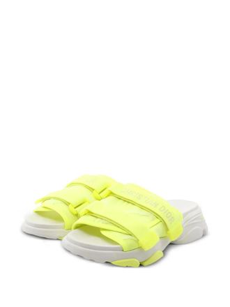 Dior 2010s D-Wander sandalen met logoband - Geel