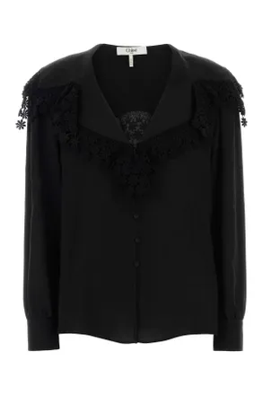 Chlo&eacute; Black Silk Shirt