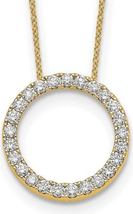 Diamond2Deal 14k Gold 1 Ct Lab Grown Diamond Eternity Pendant Necklace 18