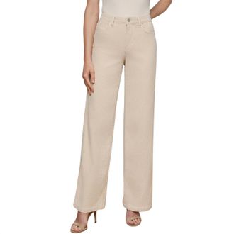 L'agence Scott High Rise Wide Leg Corduroy Pant In French Vanilla