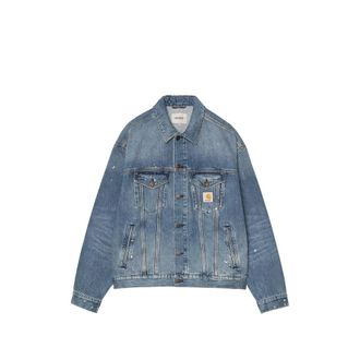 Carhartt Work in Progress Paint-splatter Washed Denim Jacket