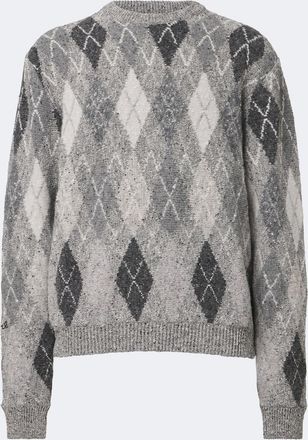 ERL Pullover Argyle in misto cotone e lana