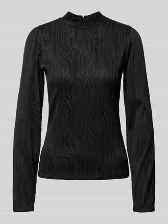 Moves Regular Fit Longsleeve mit Strukturmuster Modell Fienne in Black, Gr&ouml;&szlig;e XS