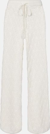 Faithfull The Brand Fio pointelle cotton wide-leg pants