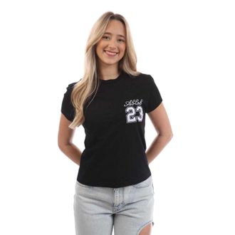 Off-white Off White Abloh-T-shirt met borduursel voor dames (Zwart, Wit)