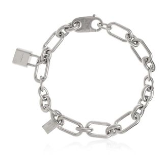 Acne Studios Necklaces, unisex, Gray, Size: ONE SIZE Logo Padlock Necklace