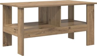 vidaXL Mesa De Caf&eacute; Roble Artisan 90 X 50 X 45 Cm Madera De Ingenier&iacute;a Vidaxl