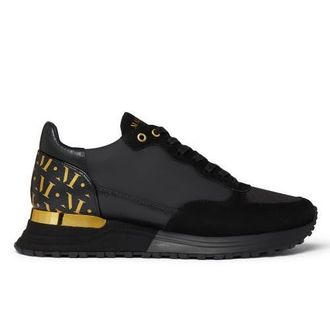Mallet Footwear Popham Luxe Gloss Sneakers in Black /Gold at Nordstrom, Size 10