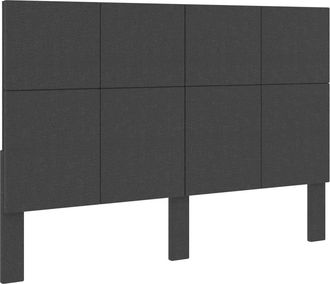 vidaXL Cabecero De Tela Gris Oscuro 140x200 Cm Vidaxl