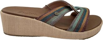 Skechers Womens Arch Fit Beverlee-Belle Sandal In Multicolor Metallic