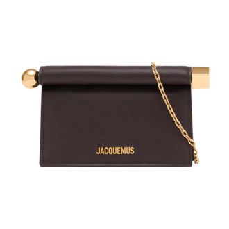 Jacquemus Clutches, female, Brown, Size: ONE SIZE The Small Rond Carr&eacute; Clutch