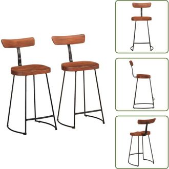 vidaXL Sgabello da cucina - vidaXL Sgabelli da Bar 2 pz 49x43x88 cm in Legno Massello di Mango - Sgabello moderno
