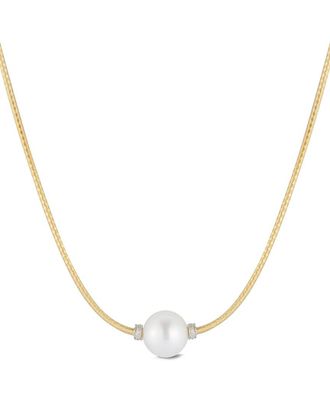 I.Reiss Company 14K 0.03 Ct. Tw. Diamond 10Mm Pearl Necklace
