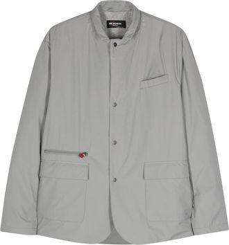 Kiton lightweight zip-up jacket - men - Viscose/Spandex/Elastane/Polyester - 54 - Grey