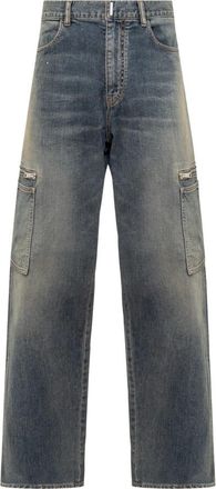 Givenchy Wijde Denim Lange Jeans - Heren - Loose Fit Jeans - Blauw - W34 - Denim - Jeans