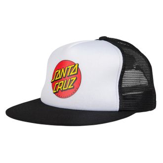 Santa Cruz Baseball Cap SANTA CRUZ CLASSIC DOT MESH CAP, Herren, schwarz-weiss (wei&szlig;, schwarz), Obermaterial: 50% Baumwolle, 50% Polyester, Caps Baseball Cap