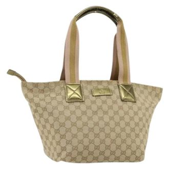 Gucci Pre-owned Tote Bags, female, Beige, Size: ONE SIZE Pre-owned Vintage Tote Bag