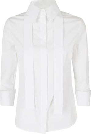 Elisabetta Franchi Shirt met strikken - Dames - Overhemden - Wit - XS - Overhemden