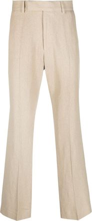 Jacquemus straight-leg linen trousers - unisex - Linen/Flax/Polyester/Cotton - 44 - Neutrals