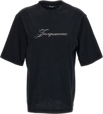 Jacquemus Black Crewneck Cotton T-Shirt